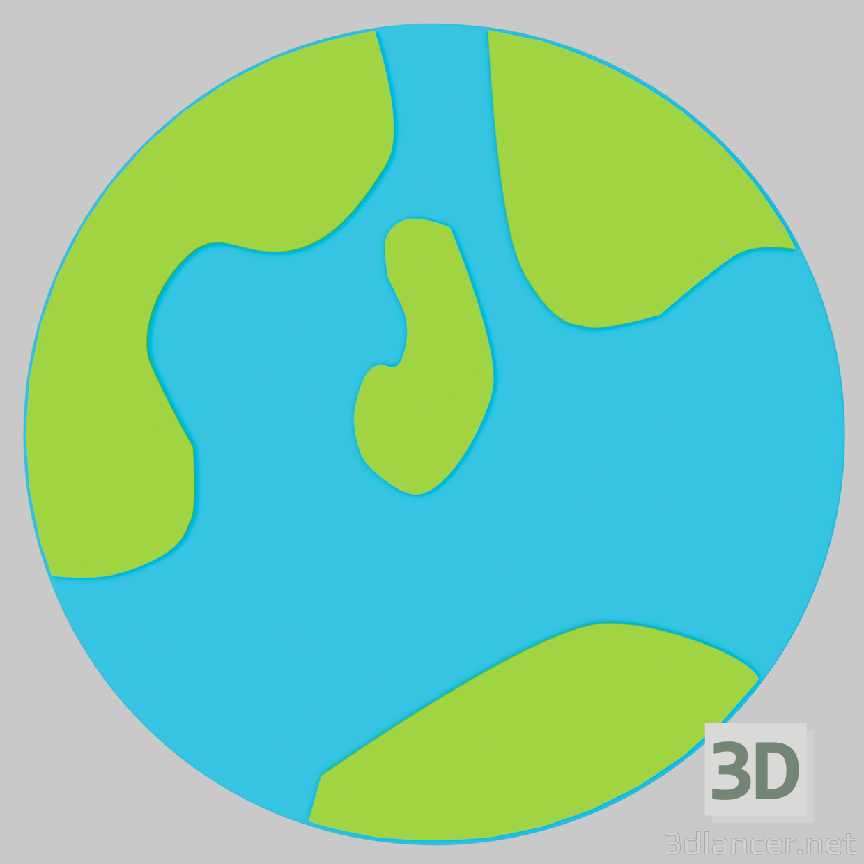 modelo de tierra 3D modelo Compro - render