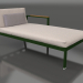 modello 3D Modulo divano, sezione 2 destra (Verde bottiglia) - anteprima