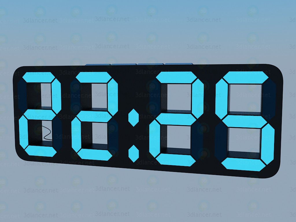 3d model Electronic desk clock - preview