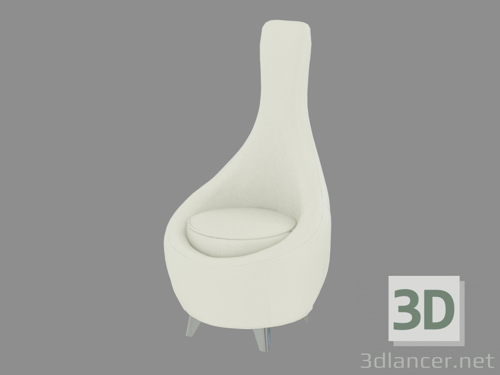 3d model Armchair leather in Art Deco style А159 - preview