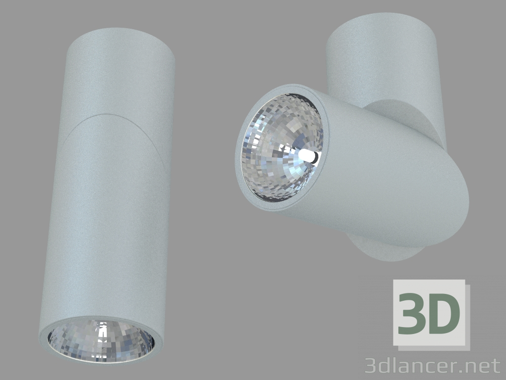 3d модель Накладной светодиодный светильник (DL18398 11WW-Alu) – превью