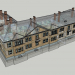 Edificio de dos pisos en esquina 1-353-8 3D modelo Compro - render