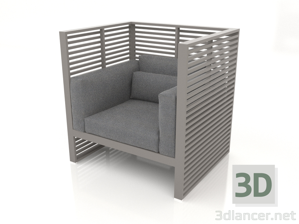 3D modeli Yüksek sırtlı Normando şezlong (Kuvars grisi) - önizleme