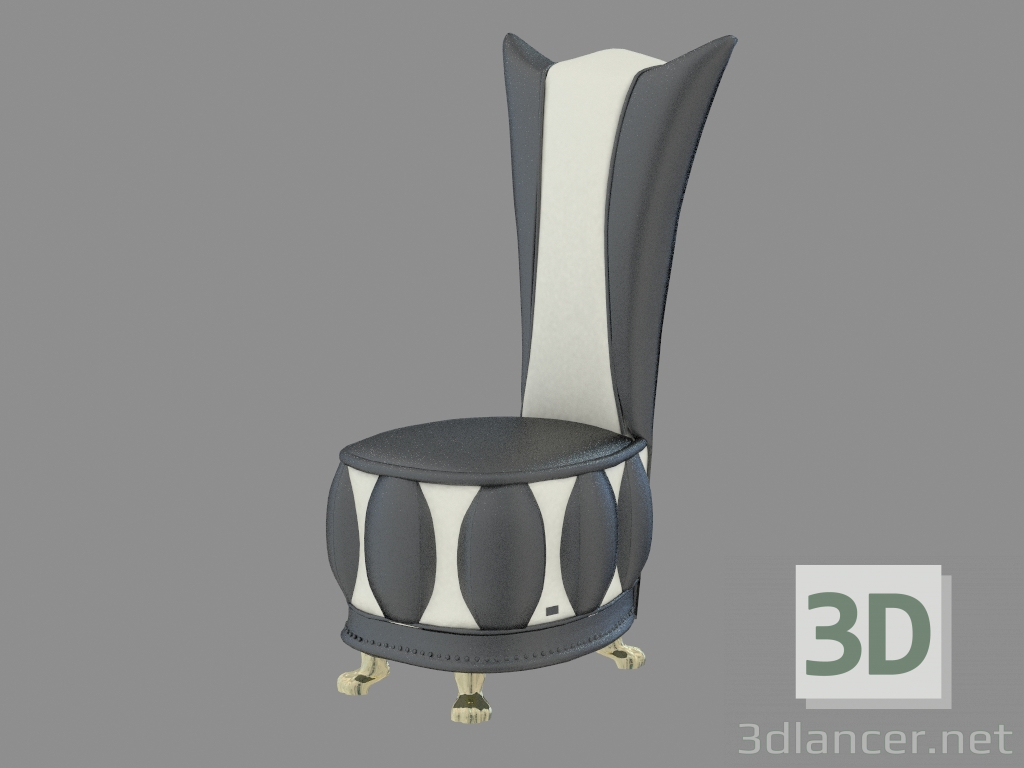 3D Modell Sessel Leder im Art-Deco-Stil A164 - Vorschau