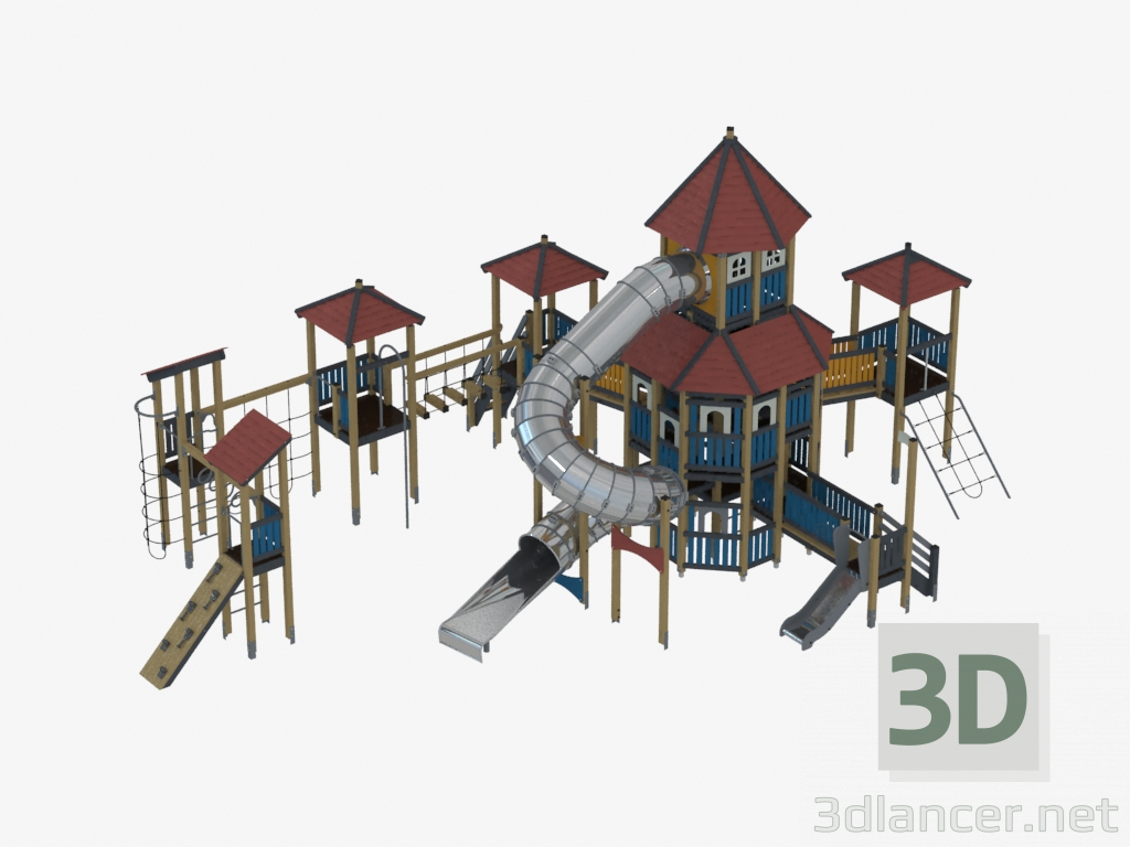 3d модель Детский игровой комплекс (К3801) – превью