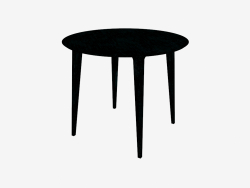Mesa de comedor redonda (fresno teñido negro D90)