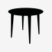 3d model Dining table round (black stained ash D90) - preview