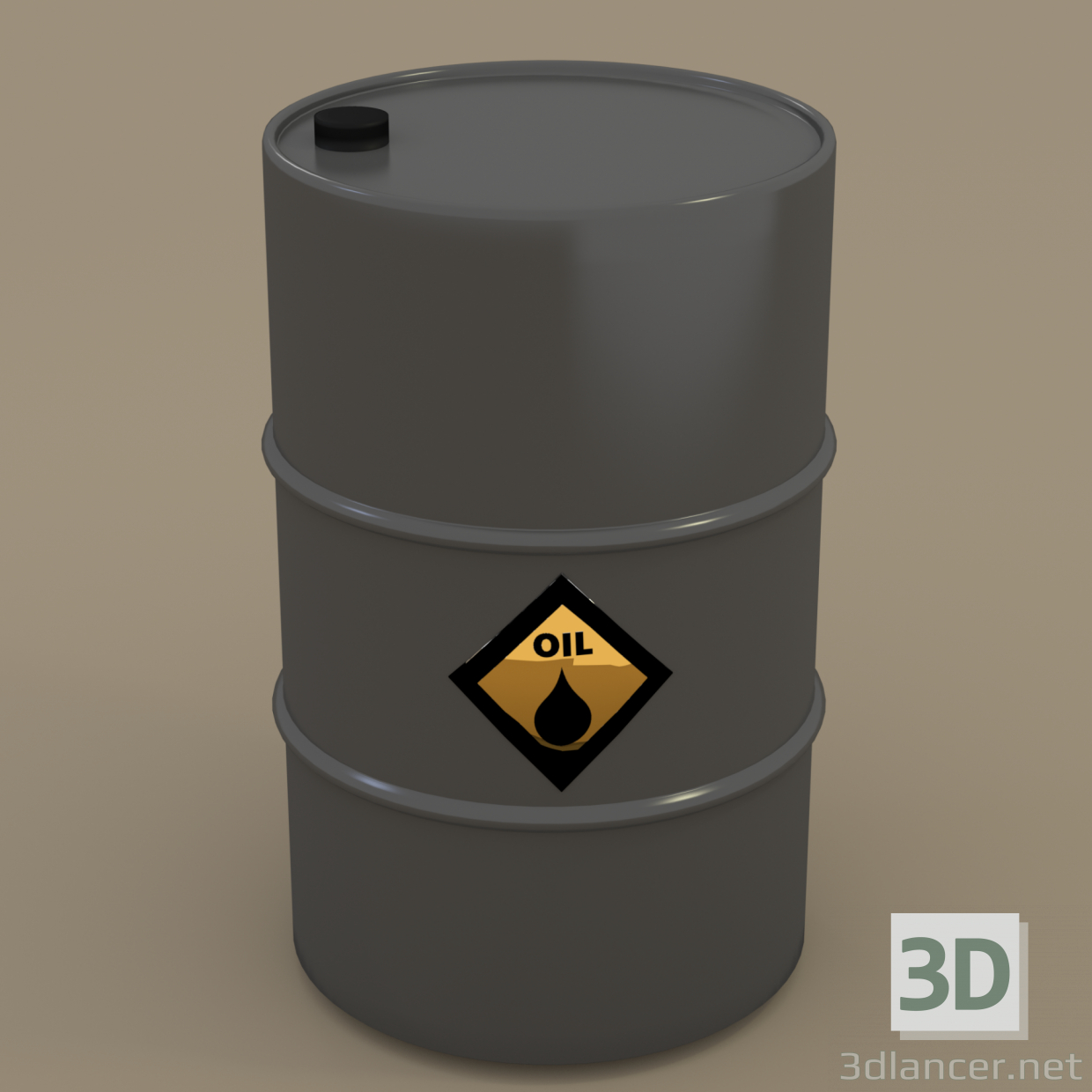 3d Barrel of oil barrel model buy - render