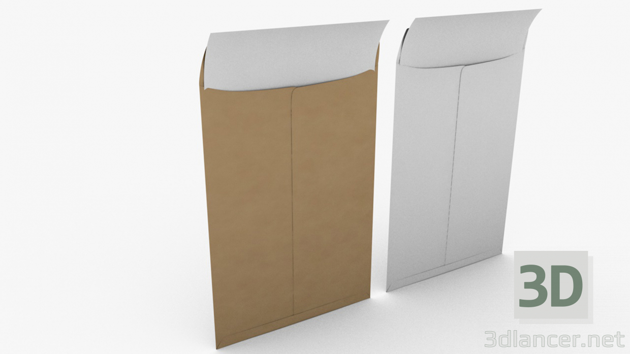 modèle 3D de Enveloppe avec du papier acheter - rendu