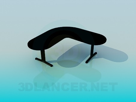 3D modeli Köşe masa - önizleme