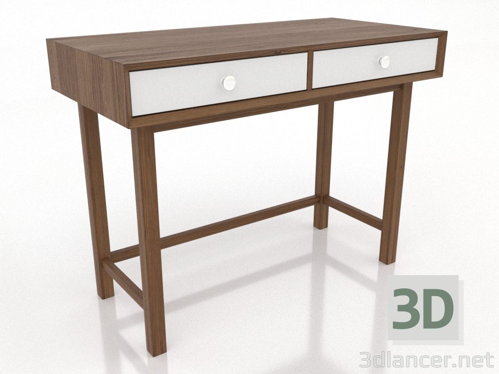 3D Modell Schreibtisch 3 1000 X 500 mm (Nussbaum hell) - Vorschau 3D Modell Schreibtisch 3 1000 X 500 mm (Nussbaum hell) - Vorschau