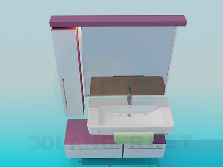 3d модель Мебель в ванную – превью