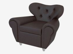 Armchair leather in classic style Miller