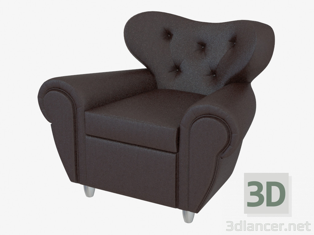 3D Modell Sessel Leder im klassischen Stil Miller - Vorschau
