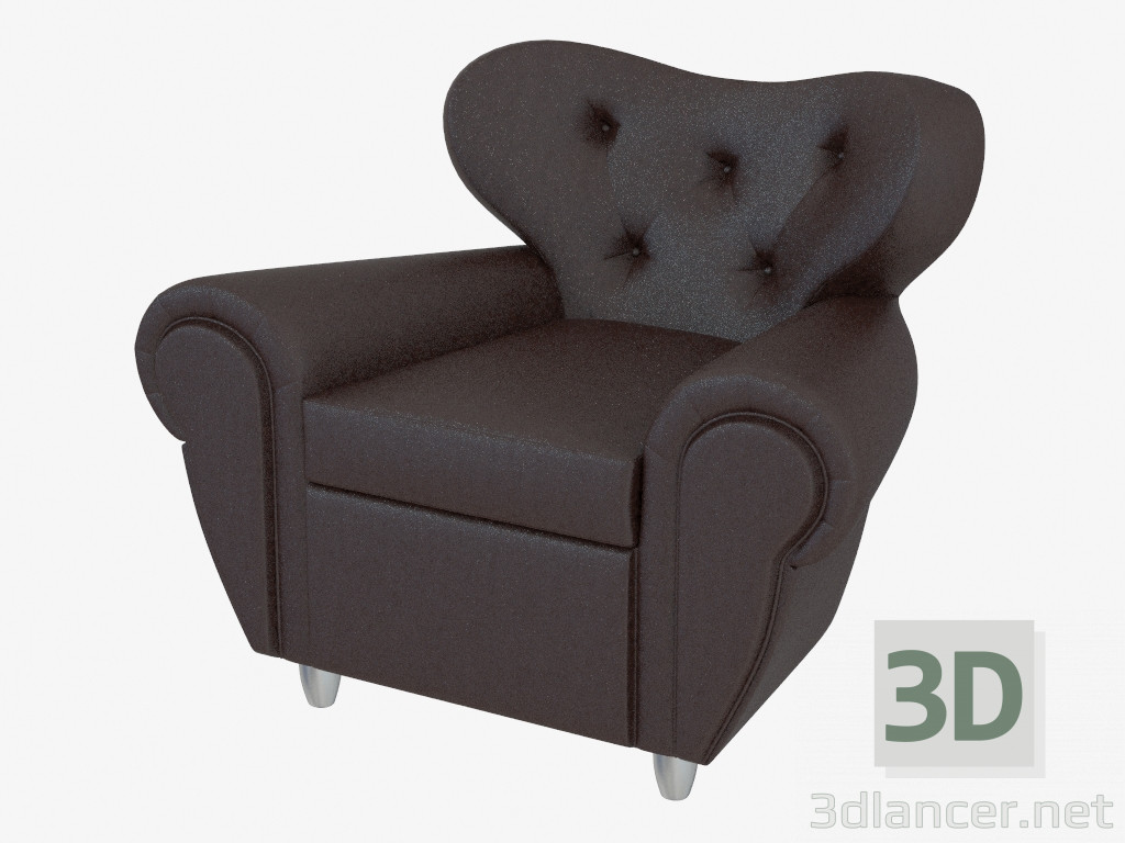 3d model Sillón de cuero en estilo clásico Miller - vista previa