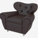 3d model Armchair leather in classic style Miller - preview