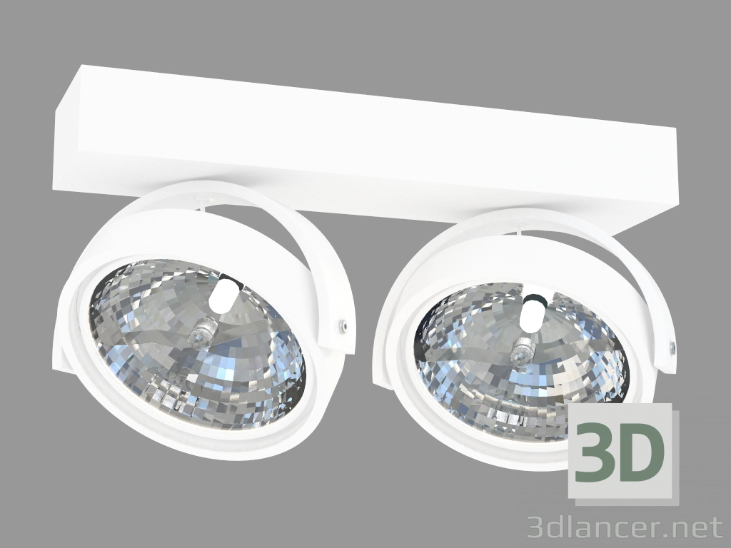 3d модель Накладной светодиодный светильник (DL18407 12WW-White) – превью