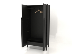 Wardrobe with long handles W 01 (open, 1000x450x2000, wood black)