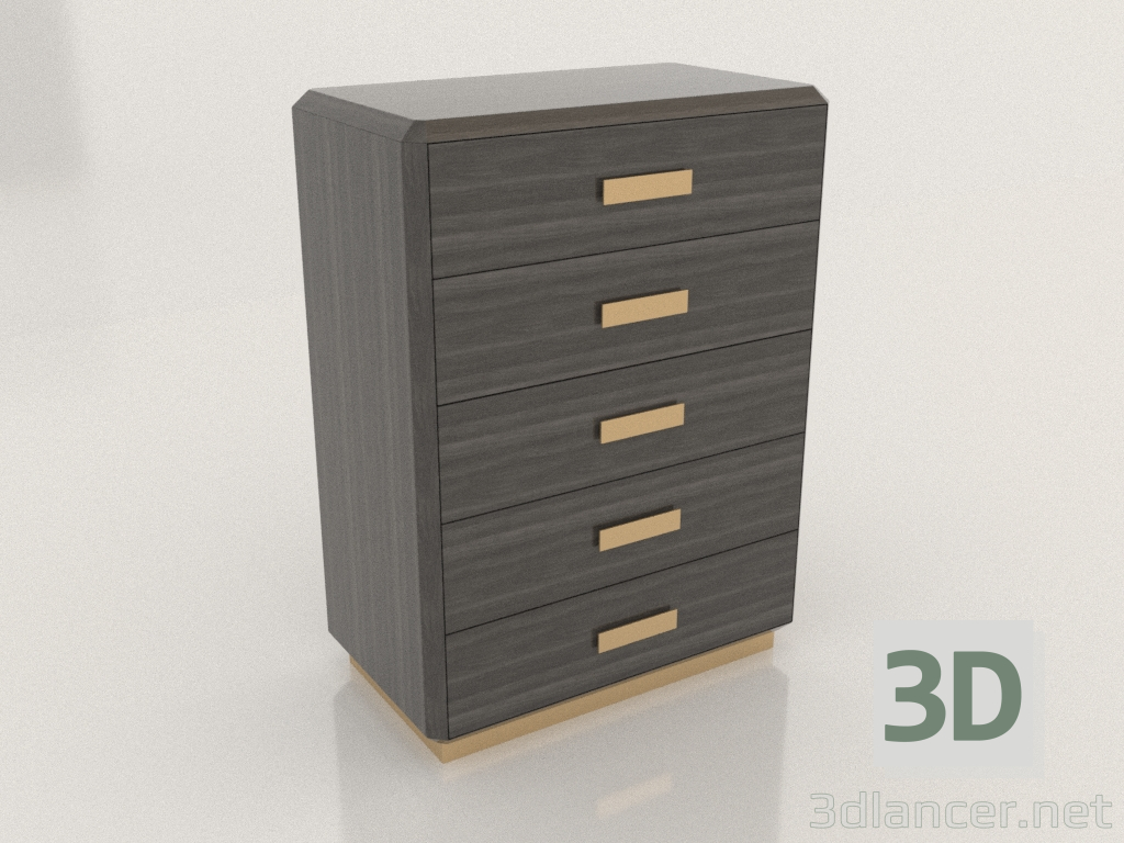 modèle 3D Commode (5 tiroirs) - preview