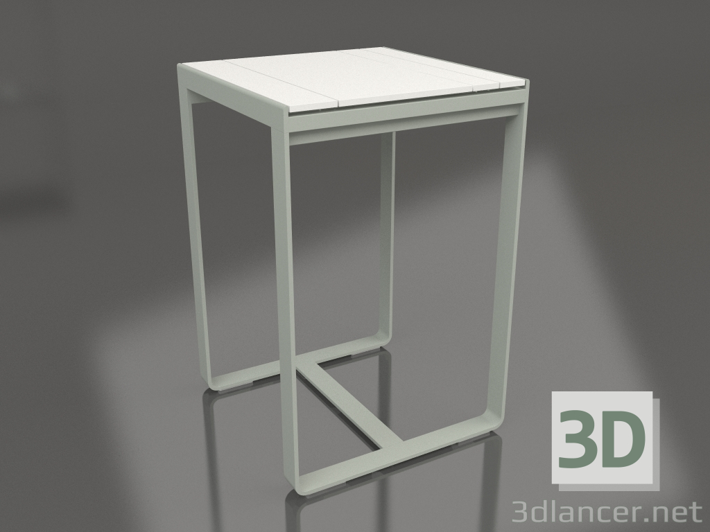 modello 3D Tavolo bar 70 (Polietilene bianco, Grigio cemento) - anteprima