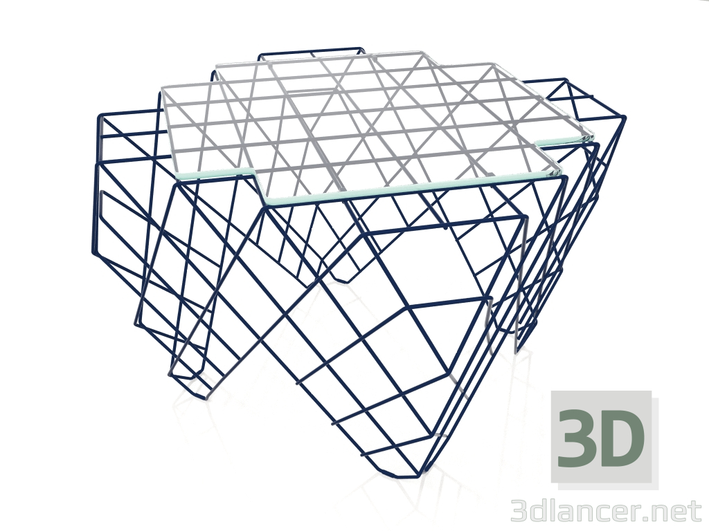 3D modeli Alçak sehpa (Gece mavisi) - önizleme