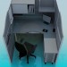 3D modeli Ofis mobilya - önizleme
