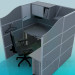 Modelo 3d O mobiliário no escritório - preview