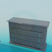 3d model Wardrobe and chest of drawers in the set - preview