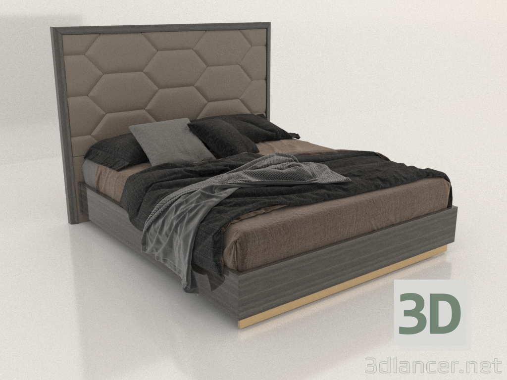 3 डी मॉडल डबल बेड - पूर्वावलोकन