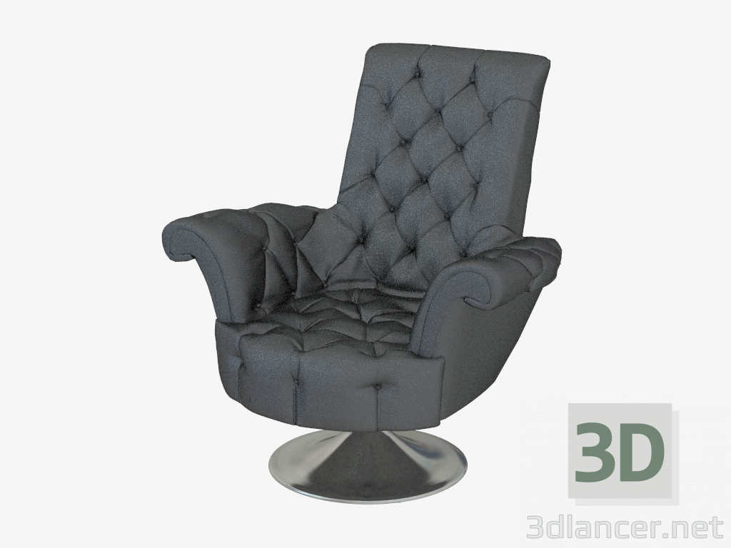 modèle 3D Fauteuil cuir en style art-déco B141 80 - preview
