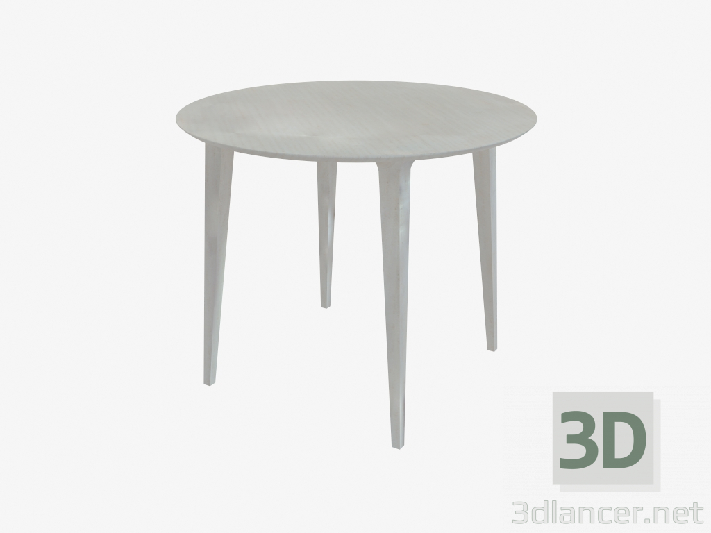 Modelo 3d Mesa de jantar redonda (cinza D90 manchado de branco) - preview
