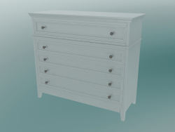 Chest of drawers with legs (White)