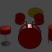 3D Modell Schlagzeug - Vorschau
