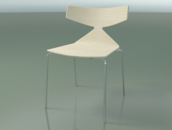 स्टैकेबल कुर्सी 3701 (4 धातु पैर, सफेद, सीआरओ)