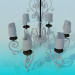 3d model Chandelier with spiral-shaped ceiling paintings - preview