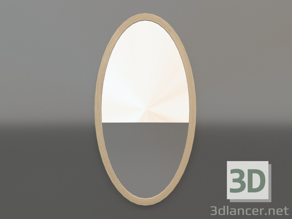 3D Modell Spiegel ZL 22 (450x850, Holz weiß) - Vorschau