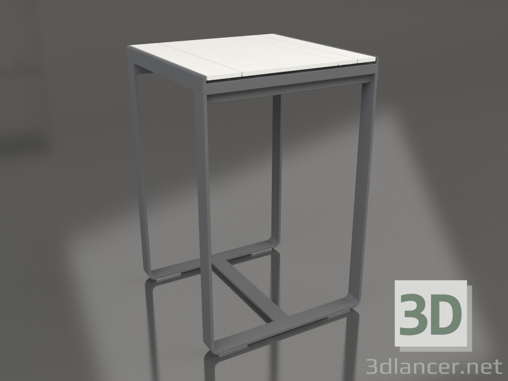3d model Bar table 70 (White polyethylene, Anthracite) - preview