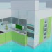 3D modeli Mutfak minimalizm - önizleme