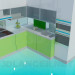 3D Modell Küche-Minimalismus - Vorschau