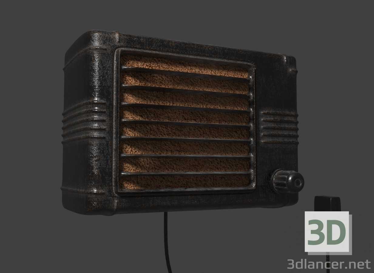 3d модель Старий радіо – превью