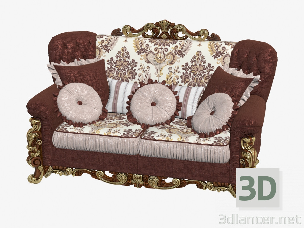 modello 3D divano 182 - anteprima