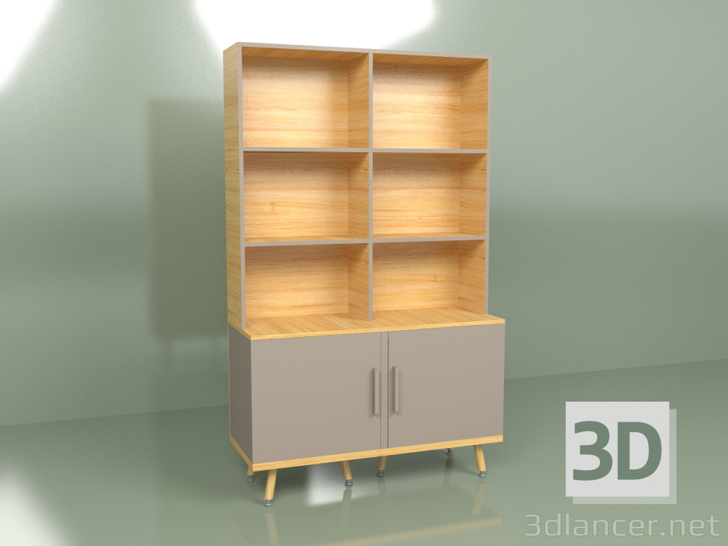3D modeli Raf Woodi (kahve) - önizleme
