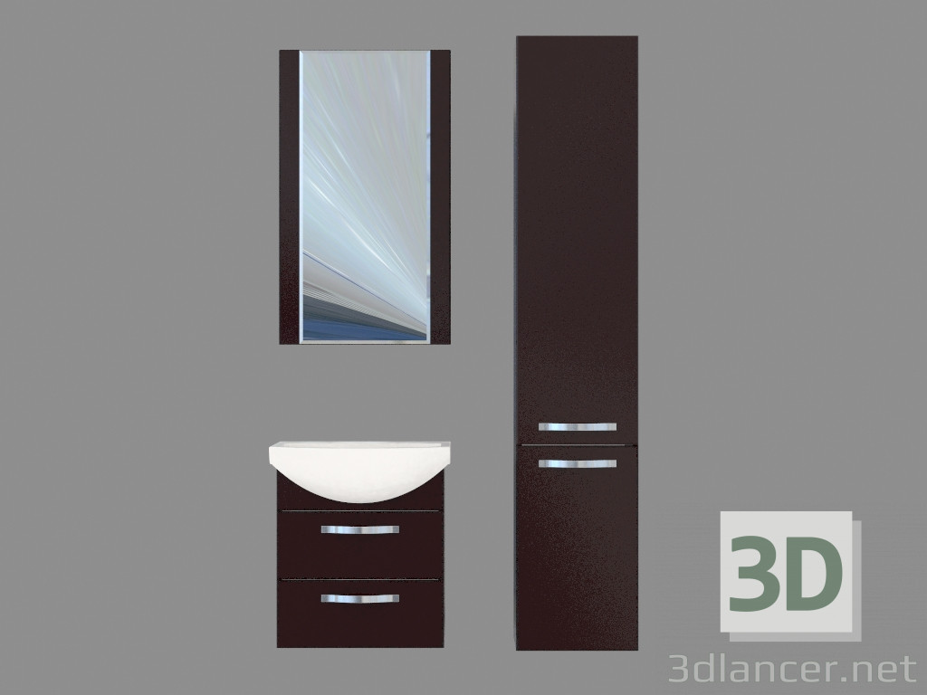 modèle 3D Meubles de salle de bain Aria 50M - preview