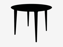Table de repas ronde (frêne teinté noir D100)