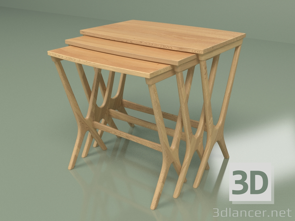 3d модель Набір кавових столів Nesting – превью