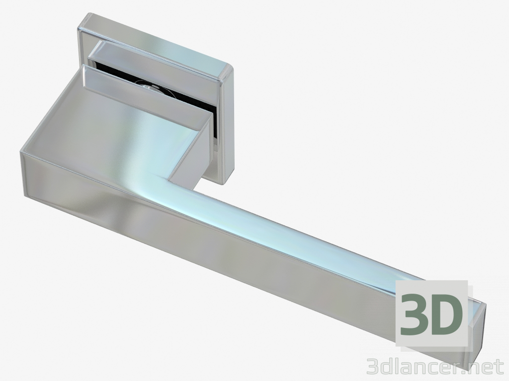 modello 3D Maniglia porta Iris (cromo lucido) - anteprima
