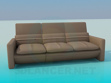 3d модель Диван с подушками – превью