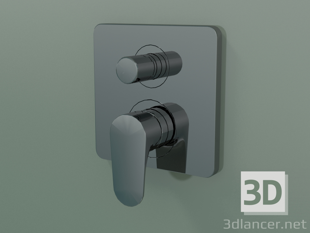 3D modeli Ankastre montaj için tek kollu banyo bataryası (34427330) - önizleme