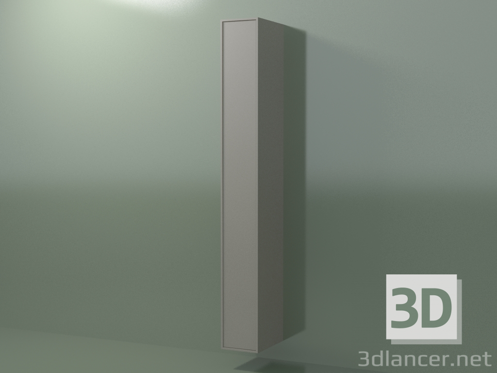 3 डी मॉडल 1 दरवाजे (8BUAFDD01, 8BUAFDS01, मिट्टी C37, L 24, P 36, H 192 cm) के साथ दीवार कैबिनेट - पूर्वावलोकन