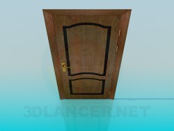 Wooden door with a single handle